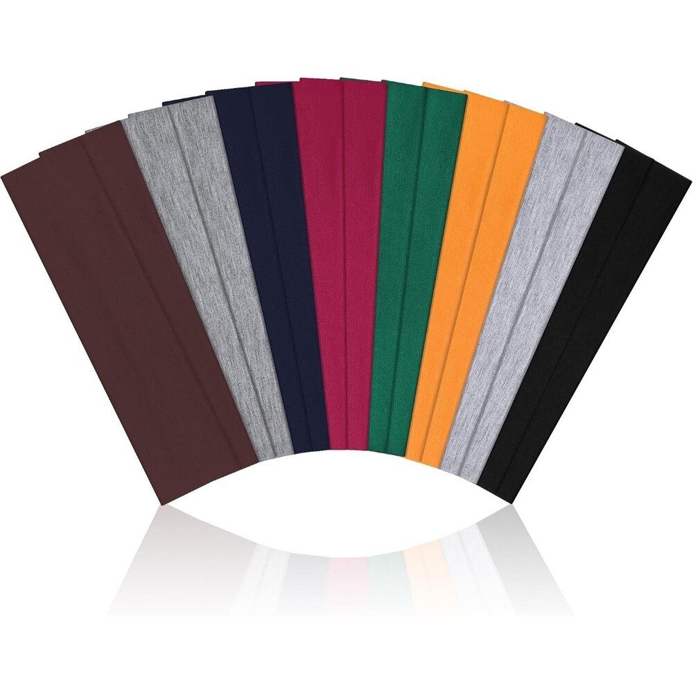 Headbands for Women, Non Slip Soft Cotton Hair Bands with Stretchy Cloth 16 Pack
